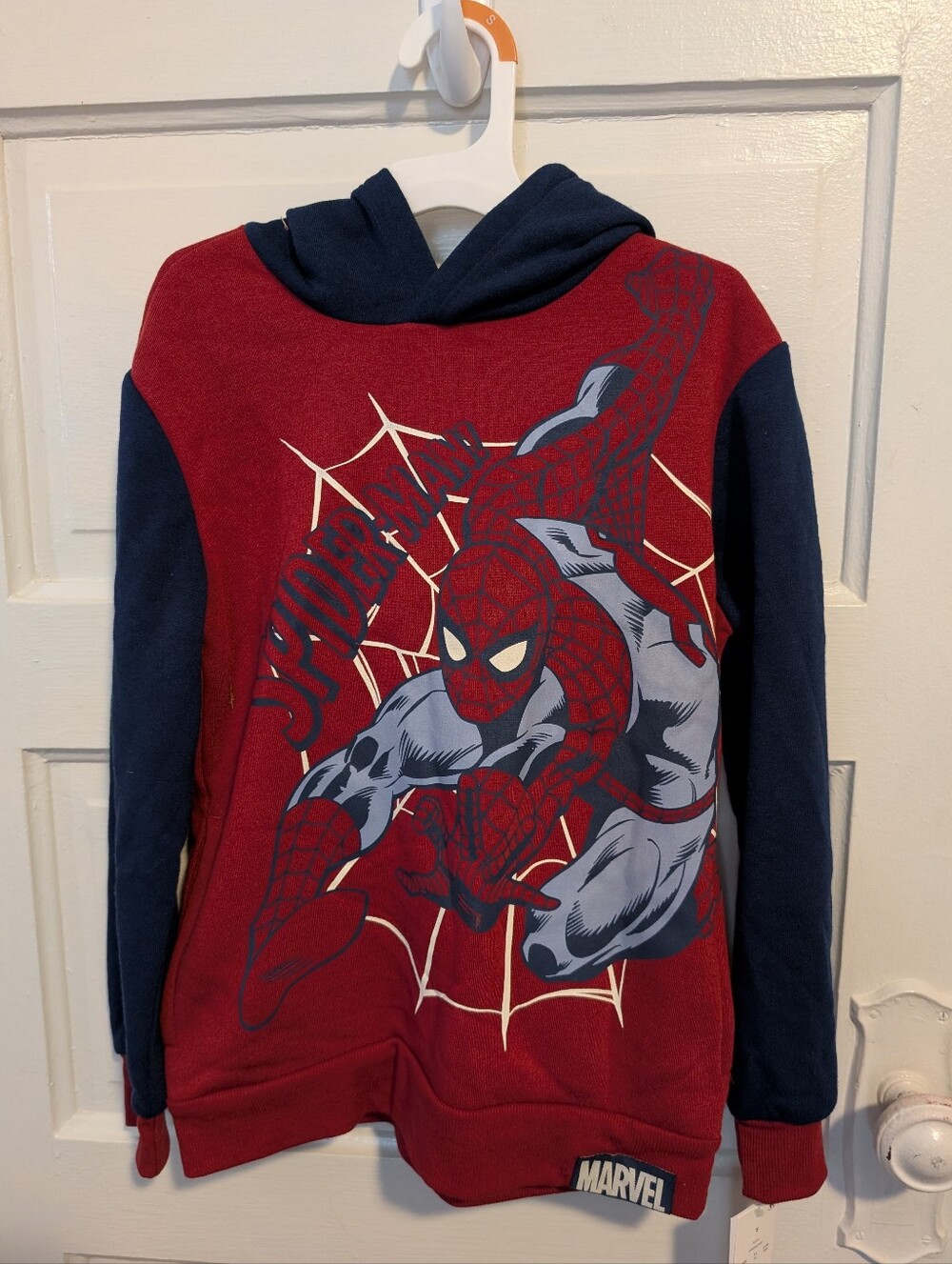 Marvel Boys Red & Navy Spiderman Pullover Hoodie